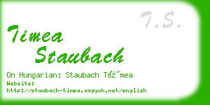 timea staubach business card